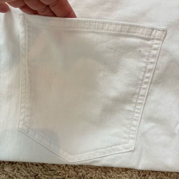 Eileen Fisher Organic Cotton White Denim Jeans - Picture 5 of 7